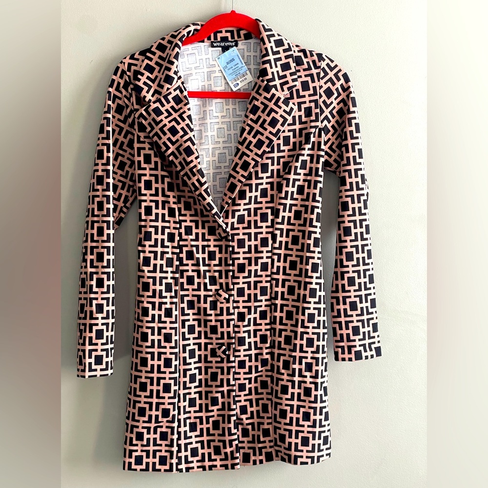 Black and beige button up blazer new with tag